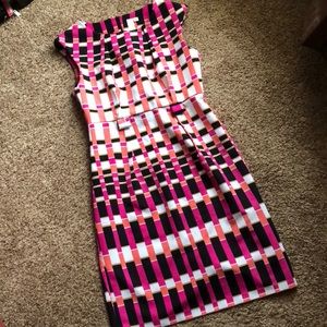 Knee length patterned dress